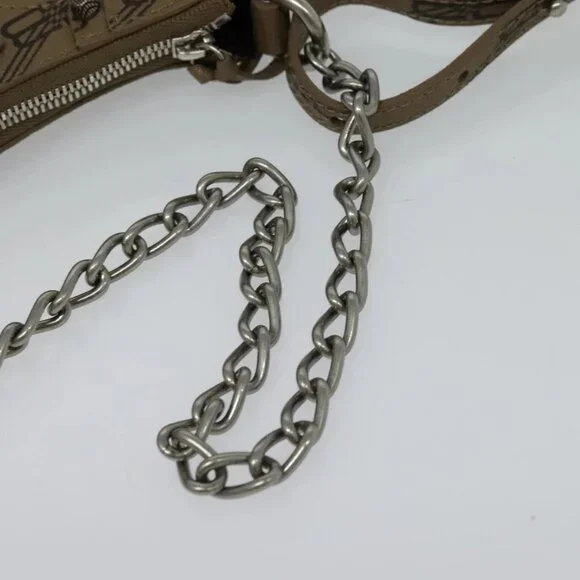 BALENCIAGA Chain Le Cagoule Mini Shoulder Bag Leather Beige Silver Auth bs27430 - Picture 7 of 16